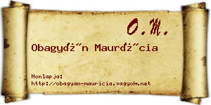 Obagyán Maurícia névjegykártya